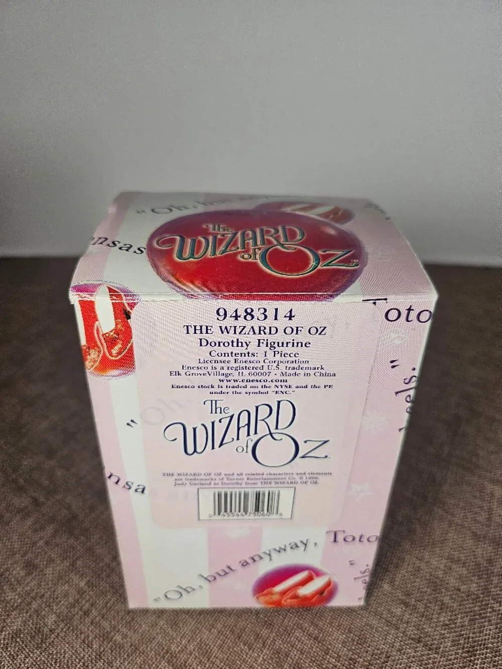 Enesco 1999 Wizard of Oz Dorothy And Toto Resin Figurine Number 948314 Boxed